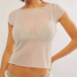 Free People - On The Dot Baby Tee in Lightest Sky